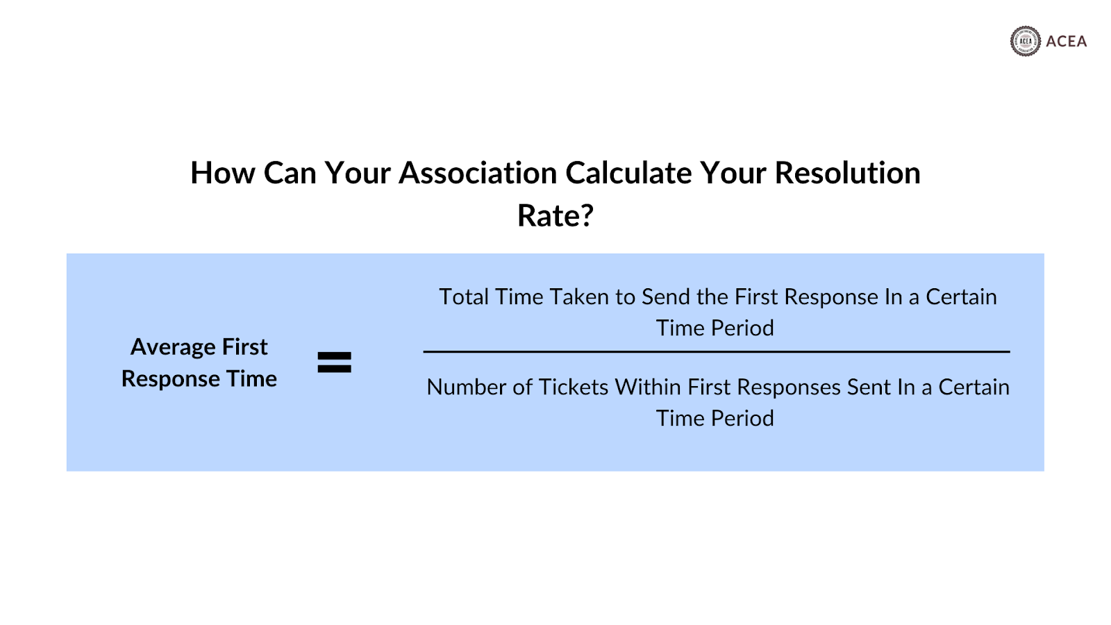 Resolution rate